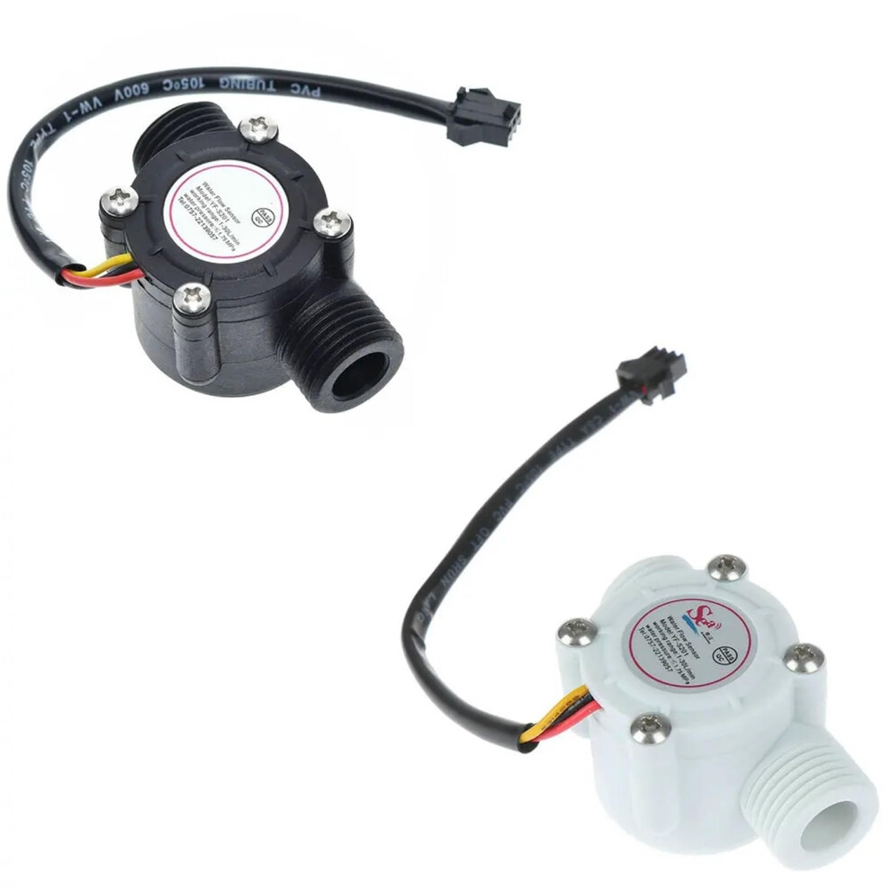 Water Flow Sensor Yf-S201 1-30L/Min Dc 5-18V Liquid Flow Control Switch 2.0Mpa White Flowmeter 6947110034478