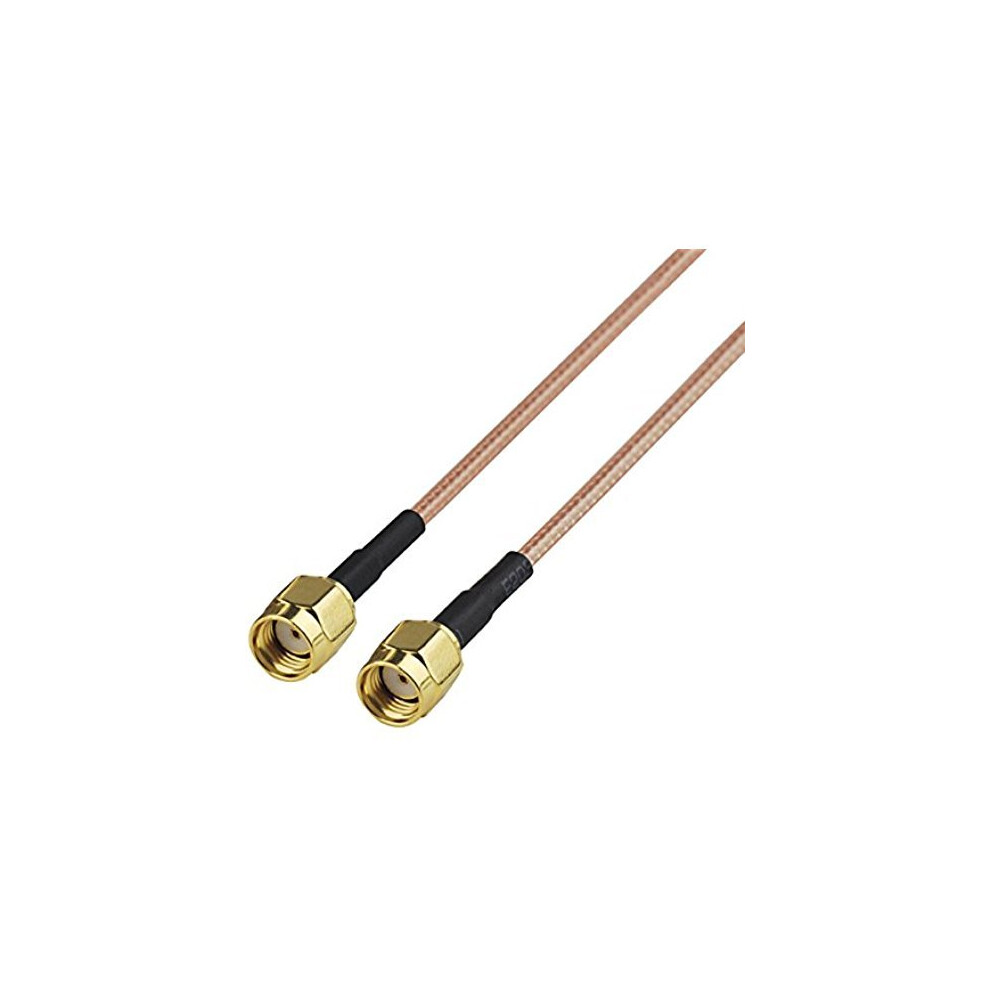 0.5Ft Rg316 Coaxial Cable Rp-Sma Male To Rp-Sma Male Straight Connector Pigtail Extension 15Cm Ships From Usa 6947110034560