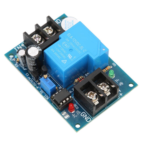 Universal 12V 30A Battery Overdischarge Controller with Alert 7x5cm