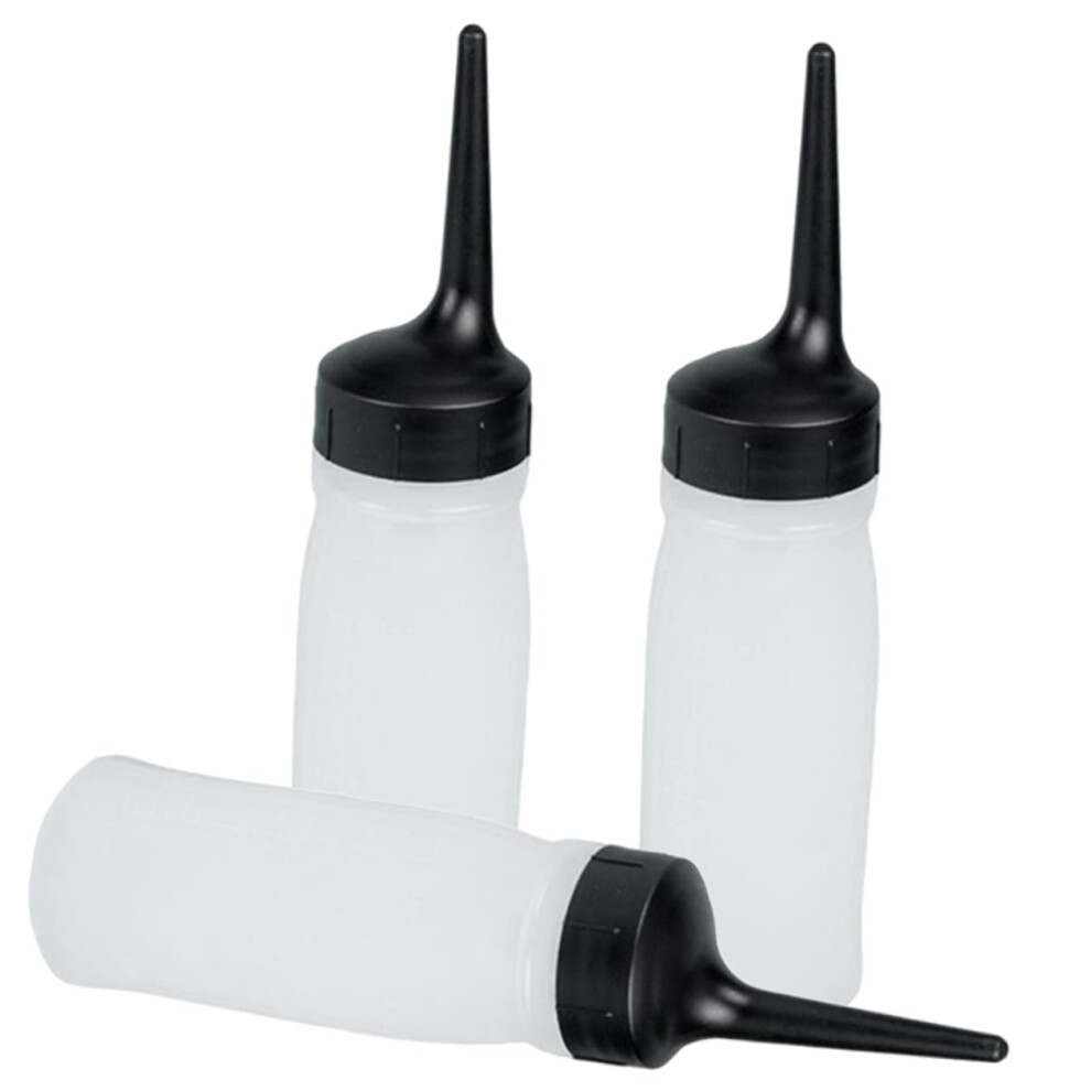 3pcs Hair Dye Applicator Bottles with Scale for Easy Mixing and Application - Squeeze Hair Color Containers for Salon Use