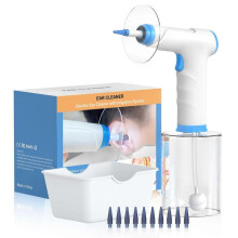Ear Wax Removal, Electric Ear Cleaning Kit with Light, Ear Irrigation Kit with 4 Pressure Modes, Safe and Effective Ear Flush Kit with Ear Clean