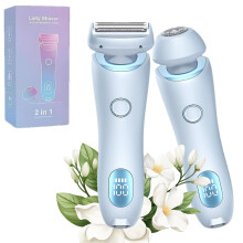 Razor Comfort 2 in 1 Electric Lady Shaver Goddess Glide Blue Smooth Shave Razor for Women