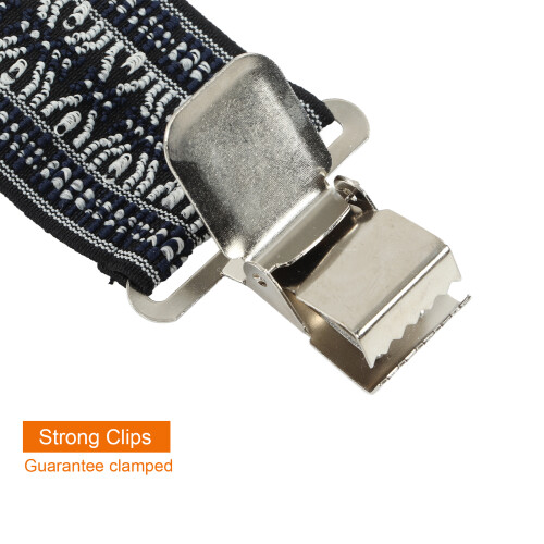 Bretelle elastiche a quattro clip, larghezza 5 cm/2 in, pezzo unico 2