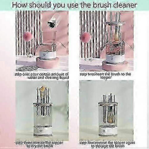 Electric makeup brush cleaner, 2024 new automatic rotating makeup brush cleaner suitable 2