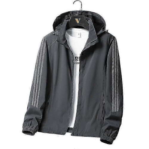 (L,black)M-6XL Large Jacket Coat Men's Hooded Jacket 1