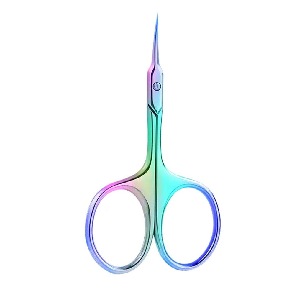 Cuticle Scissors Stainless Steel Curved Blade for Manicure Eyebrow Eyelash and Dry Skin Multi-Purpose Small Scissors