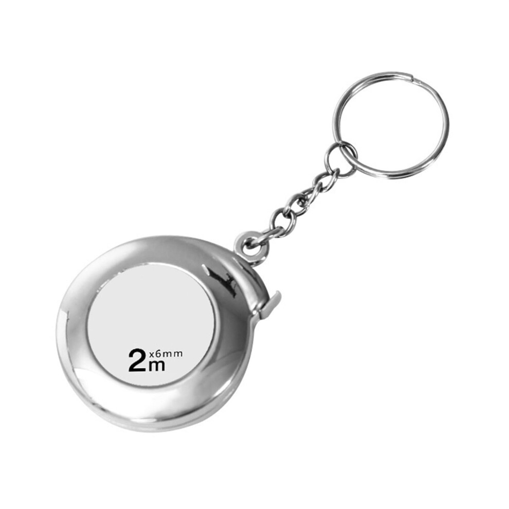 Tape Measures, Portable Keychain Tape Measure 2M Silver, Compact Measuring Tool For Home And Travel 6482260584355