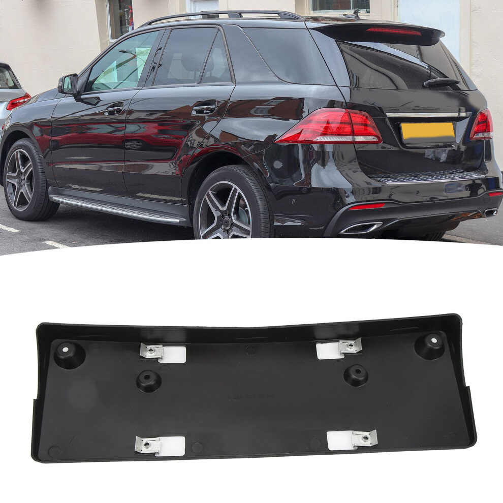 Rectangular License Plate Holder For Mercedes-Benz W166 Gle 320/400/450 Amg Black 3701340183282