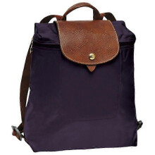 (Purple) New Solid Color Women'S Waterproof Nylon Backpack Simple School Bag For Teenage Girl Shoulder Travel Bag