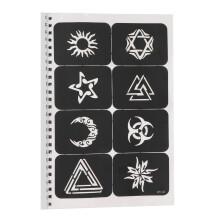 99x Paster Fashion Tattoo Schablonen Zeichenvorlagen Stickerbuch Wiederverwendbar