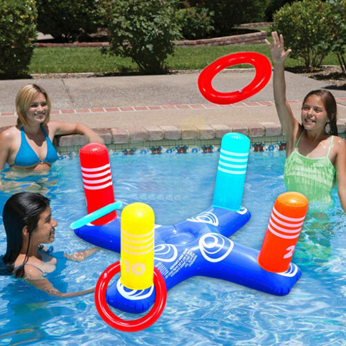 Pool-Ringwurf-Spiel 80 cm, 4 Ringe, 7,8 oz, Farbe 2