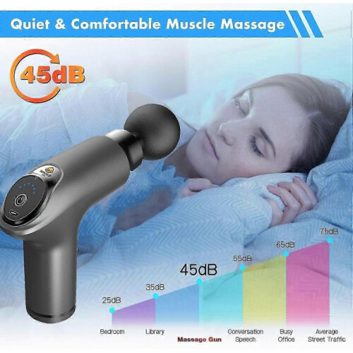 Massage Gun with 4 Massage Heads(Grey-12 Speeds) 1