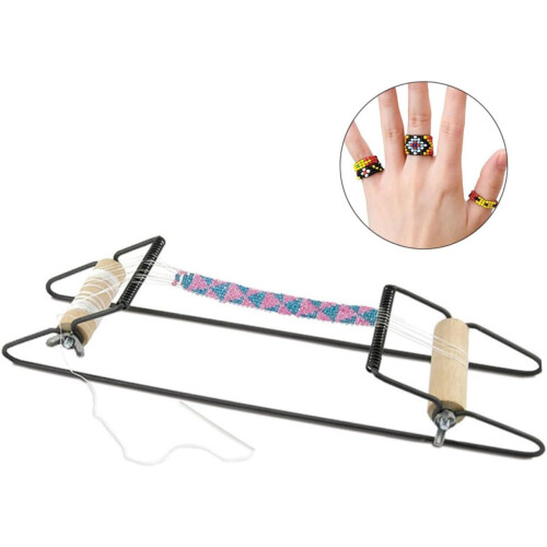 Crafting Tool String Beads Machine for DIY Bead Chains, Adjustable Looms for Weaving Various Styles and Sizes 2