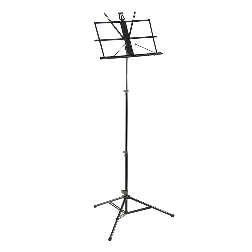 Music Stands SMS-10 Adjustable Wire Music Stand with Carrying Bag for Musicians, Lightweight, Portable, Black