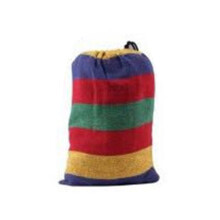Camping-Hängematte Doppel Portable Hängematte mit 2 Klemmgurten Bunte Streifen Stoffhängematte für drinnen und draußen Rot