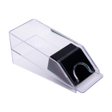 Poker Dealer Holder | Blackjack Dealing Shoe Card Dispenser | Reusable Black Plastic Card Holder for Home Game Table