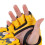 Halbfinger-Boxhandschuhe gelb 310g 24x13x5cm 10