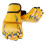 Halbfinger-Boxhandschuhe gelb 310g 24x13x5cm 7