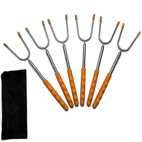 6 Piece Retractable Barbecue Sticks