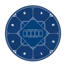 Casino Blue Texas Hold'em Mat with Non-Slip Rubber Backing for Home Game Nights, 36x72 Inch, Durable Material