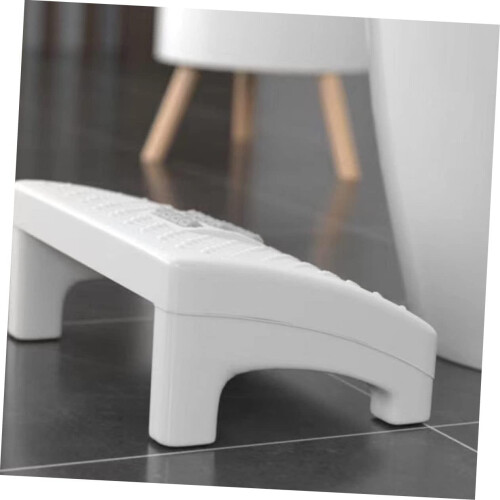 Foot Support Stool White Office Footrest Comfortable Under Desk Footrest for Adults Multi-Functional Design 1Pc 1