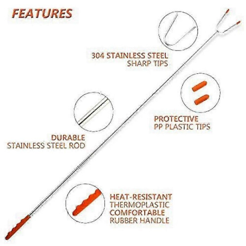 6 Piece Retractable Barbecue Sticks 1