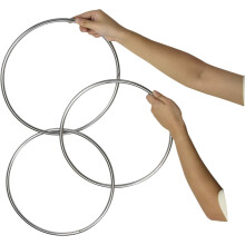 Chinese Linking Rings - 3 Metal Magic Rings for Stage Performances, Durable Props for Magicians, Sleek Design