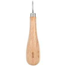 Rhombus Awl for Sewing, 4mm Tapered Wood Handle Tailors Awl Kit, Handmade Stitching Tool for Leather and Fabric