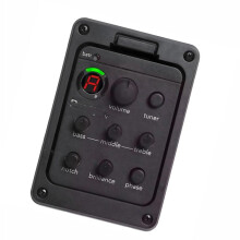 Acoustic Guitar Pickups with 4 Band EQ, Piezo Pickup, Built-in Preamp for Enhanced Sound Quality and Compatibility