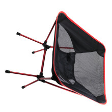 Outdoor-Falt-Strandstuhl 1-Person roter Netz-Rückenlehne