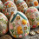 5PCS Patchwork Felt Egg House DIY Kit for Handmade Embroidered Easter Eggs, Craft Materials for Kids and Adults 1