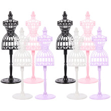8 Pcs Mini Doll Dress Form Mannequin Set for Clothes, 4 Color Options, Hollow Design, Fashion Accessory for Dolls