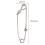 5pcs Longline Snap Clips 2.6x100mm Corrosion-Resistant Tuna Float Line Clip 9