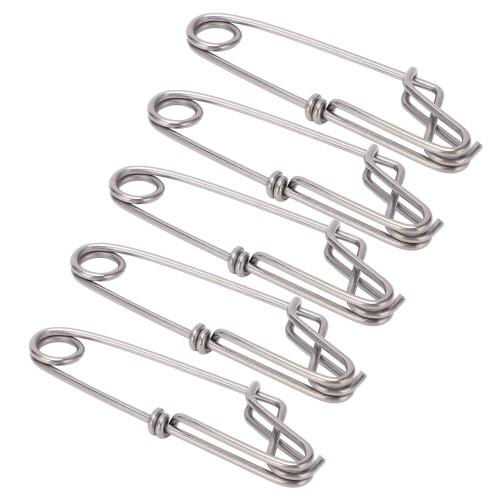 5pcs Longline Snap Clips 2.6x100mm Corrosion-Resistant Tuna Float Line Clip