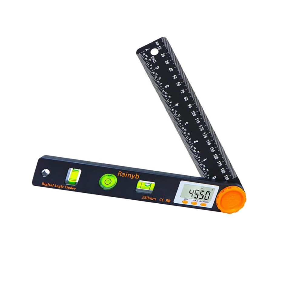 Digital Protractor For Woodworking - Lightweight Multi-Angle Measuring Ruler For Horizontal Vertical Measurements, Compact Carpenter Tool 6947110038025