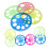 10pcs Circle Protractor Template Drawing Tool Set Pink Plastic Ruler for Accurate Circles Multi-Function Random Color 1