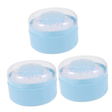 Talc Powder Puff Case Container Set of 3 Small Reusable Powder Puff Boxes for Infants Travel Size Durable Design