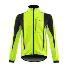 (L, Green) Winter Warm  Cycling Jacket Breathable Bike Outerwear Windproof Waterproof Cycling Jacket