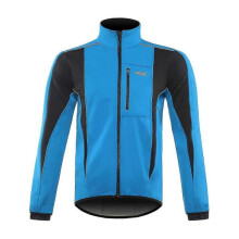 (XL, Blue) Winter Warm  Cycling Jacket Breathable Bike Outerwear Windproof Waterproof Cycling Jacket