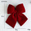 33CM Burgundy Velvet Bow Large Christmas Ornament Tree Decoration 3