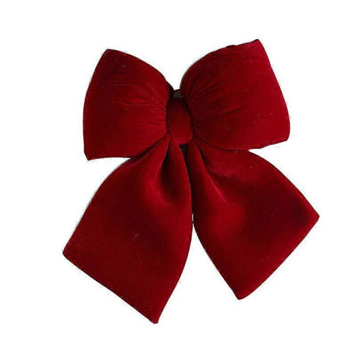 33CM Burgundy Velvet Bow Large Christmas Ornament Tree Decoration
