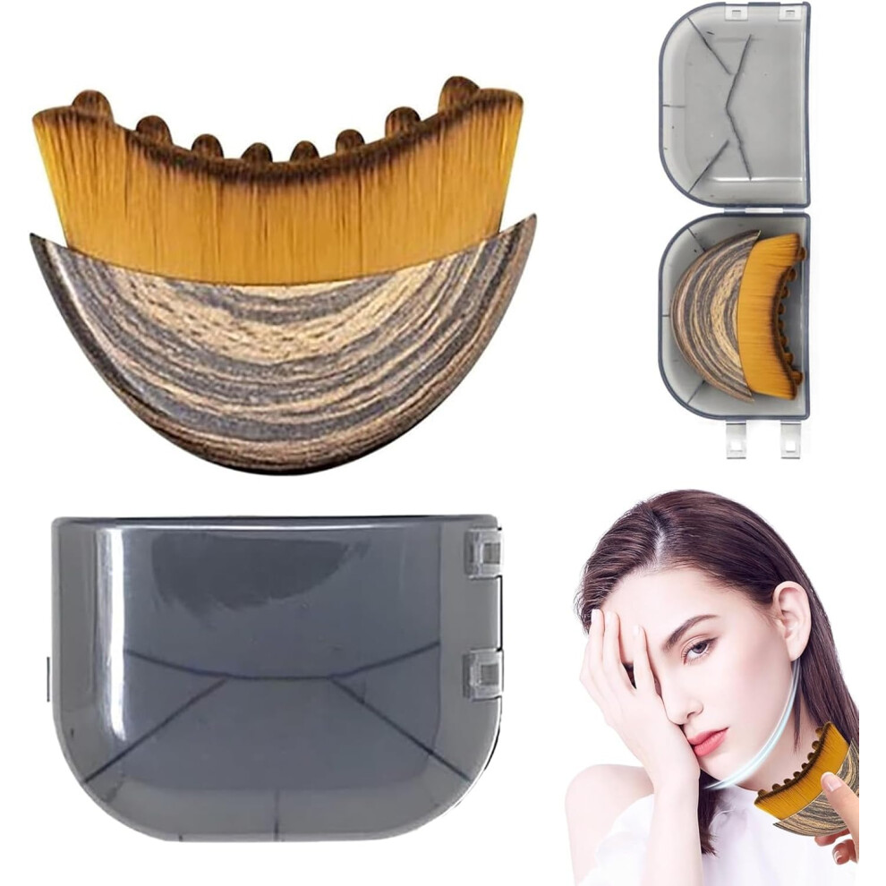 Lymphatic Contour Face Brush Set, Ergonomic Dry Brushing Tool for Chin and Jawline Sculpting, Fatigue Relief