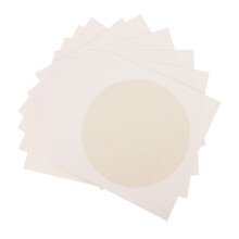 Round Mirror Cardboard Chinese Art Paper Set - Blank Rice Paper for Calligraphy Practice, Safe Material, 10 Sheets