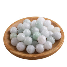 Elegant 13mm Jade Beads Flower Shaped Jewelry Making Kit in Random Colors for Crafting and DIY Projects