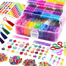 18000+ Rubber Band Bracelet Kit - 32 Color Loom Bands for Jewelry Making, DIY Crafts for Kids Aged 4-9, Birthday Gift