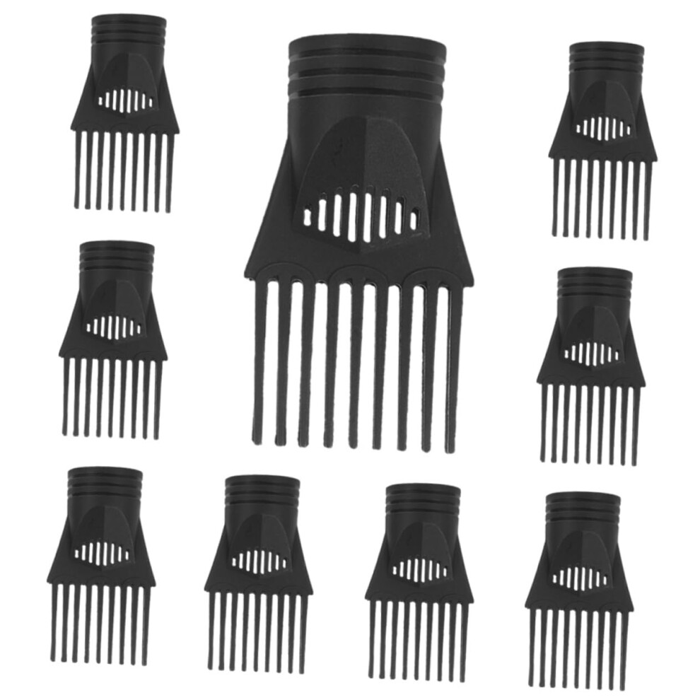 10pcs Hair Dryer Combs Set with Diffuser Nozzle for Blow Drying and Hair Styling Compatible with Most Hair Dryers