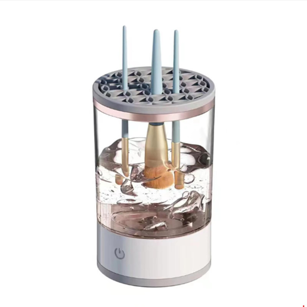 Electric Makeup Brush Cleaner Machine, Automatic Rotating Device for All Brush Sizes, Easy Cleaning & Drying