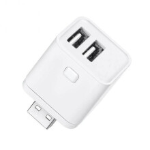 (2 usb) Wi-Fi version WiFi USB Adaptor Switch 2 Gang 5V Mini USB Power Adaptor Smart Life Control Via Alexa