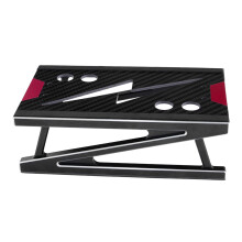 Vehicle Chassis Repair Kit Tool Set Maintenance Stand for RC Cars and Trucks, Silver Red, 160x93x52mm Display Rack