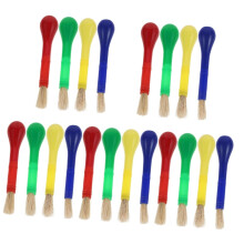 5 Sets Paint Brushes for Kids Art Set with Cups 20 Pieces Preschool Watercolor Oil Acrylic Brushes for Classroom Use